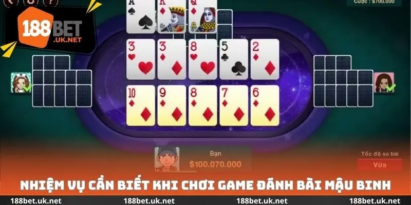 Nhiệm vụ cần biết khi chơi Game đánh bài Mậu binh